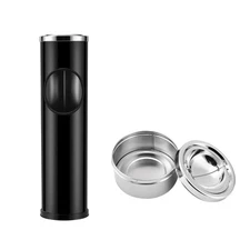 Standing Ashtray Outdoor for Patio, Large & Tall Outside Ash Tray for Cigaret...