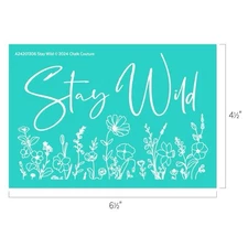 NEW “Stay Wild” Chalk Couture Chalk Transfer Stencil Size A RETIRED