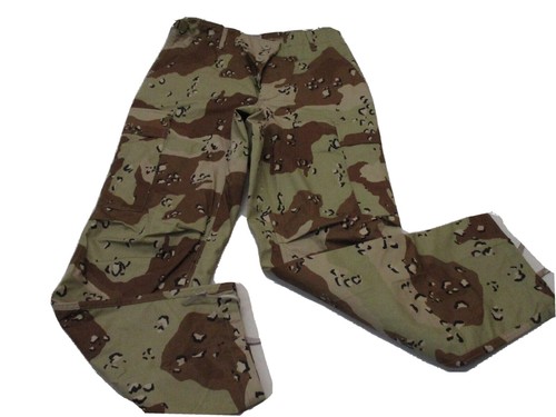 USGI MILITARY DESERT STORM 6 COLOR CHOCOLATE CHIP CAMO BDU PANTS COMBAT TROUSER
