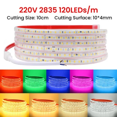 220V LED Streifen Stripe AN/AUS Lichtleiste Lichtband Selbstklebend Wasserdicht - Bild 1 von 4