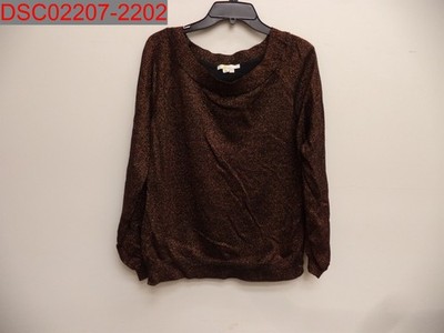 NWOT - Boden Mabel Women's Black Copper Sparkle Boat Neck Sweater, Size 16