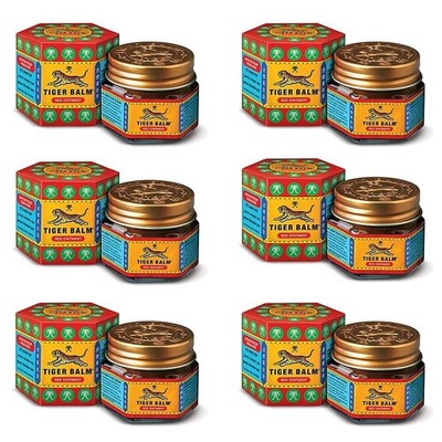 Tiger Balm Red Ointment 21ml x 6 | Ayurvedic Pain Relief for Joint, Back & Body