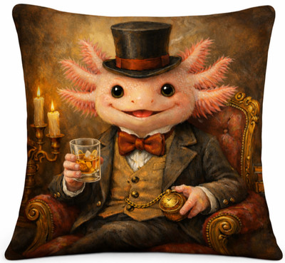 Dekokissen Axolotl 60x60 cm inkl. Innenkissen   Design Unikat - Zierkissen -Deko