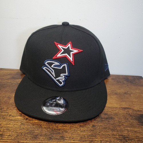 New England Patriots 2024 Kids/Youth Neon Pop Black Snapback Hat/Cap - Picture 3 of 4