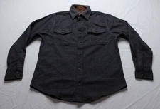 Jachs New York Men's Knit Classic Flannel Button-Up Shirt CN6 Blue Medium