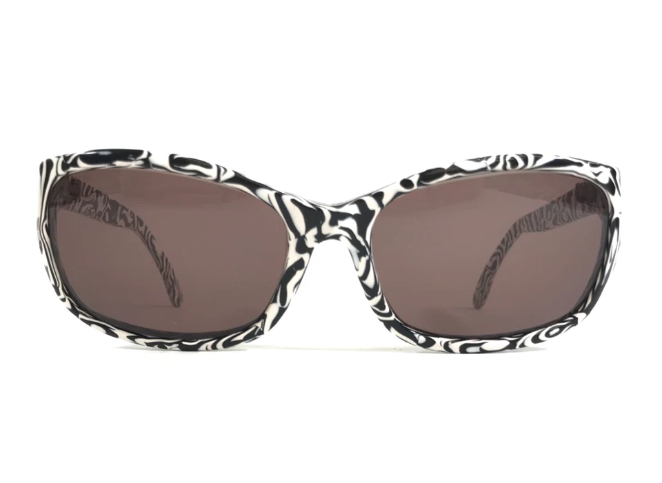 Gafas de sol Jean Lafont ECRAN 0S4 negro blanco estampado de cebra marcos con lentes marrones Foto 2 de 4