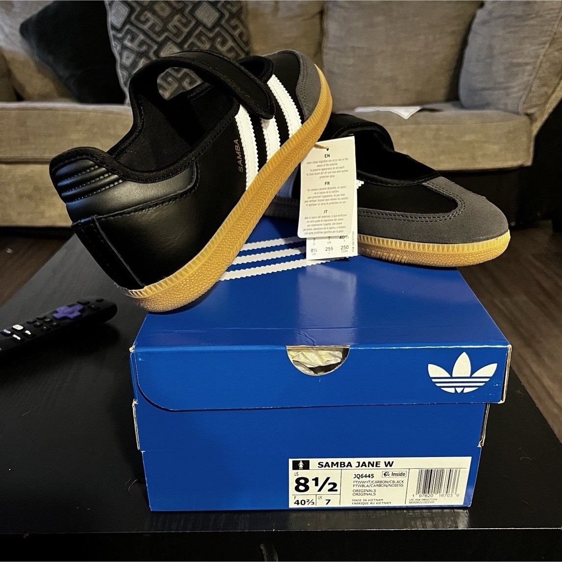 adidas Samba Jane W Women's Sneakers Black White Gum | eBay