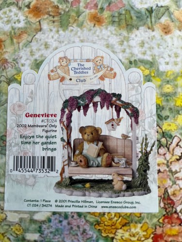 CHERISHED TEDDIES GENEVIEVE 2002 SYMBOL OF MEMBERSHIP CT0024 - BOXED - Picture 12 of 18