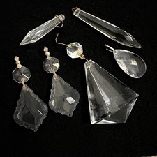 Vintage Crystal Glass Chandelier Spare Bits Dangles
