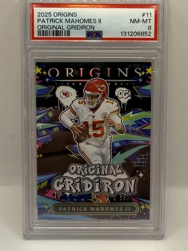 PATRICK MAHOMES II 2025 Panini Origins Original Gridiron #11 PSA 8 CHIEFS