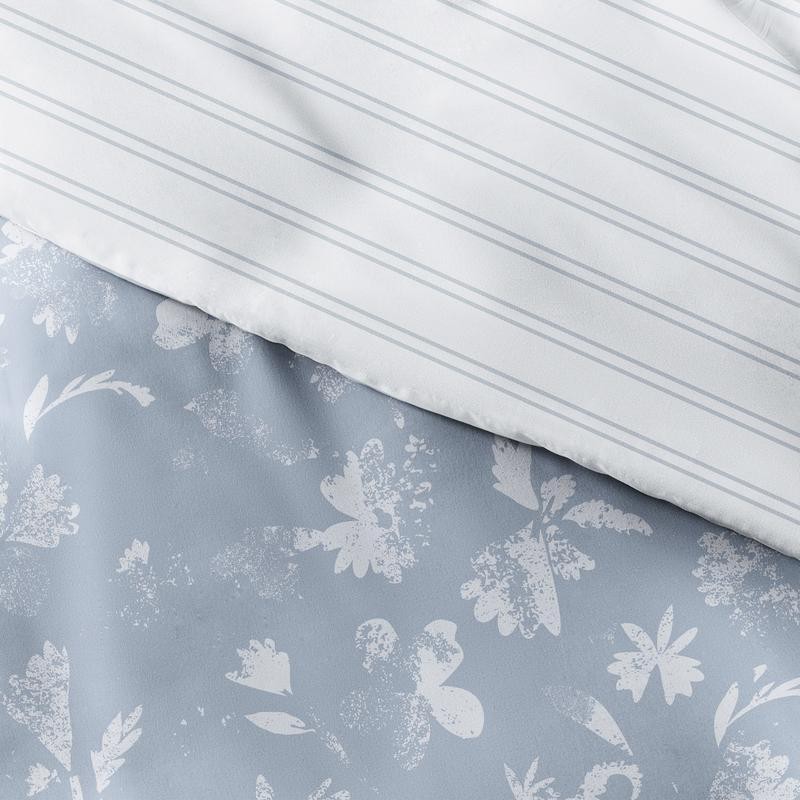 Reversible Microfiber Duvet Cover Set 3-Piece Hypoallergenic Soft Durable New