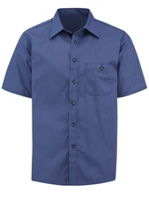 Red Kap Men's Short Sleeve Mini-Plaid Uniform Shirt