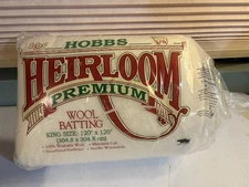 King Size wool quilt batting, Hobbs Heirloom Premium, 120" x 120"