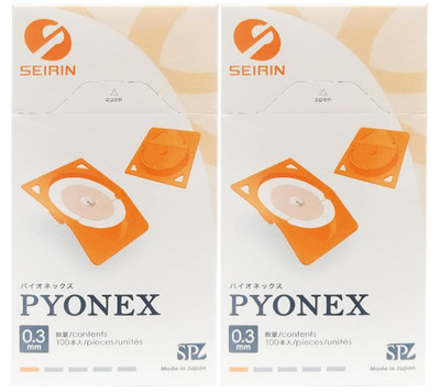 [Set of 2] SEIRIN Pyonex Acupuncture patch 0.3mm Orange 100 pcs x 2 sets Japan