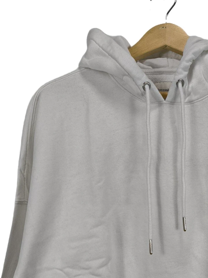 ABERCROMBIE & FITCH Sweat à capuche Dames Sweat T EU 40 blanc style décontracté - Photo 3/4