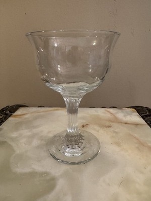 Vintage Circleware Desire Coupe Champagne Dessert Gold Rim Glass