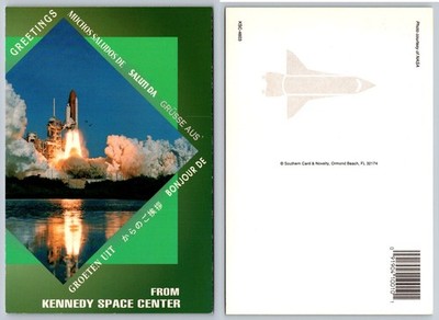 NASA Space Shuttle Launch Postcard Kennedy Space Center Florida Chrome