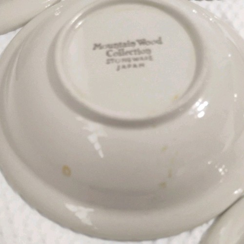 Mountain Wood Collection Bowls Set Of 6 Stoneware Fruit Ice Cream Dessert 5.75" - Picture 8 of 10