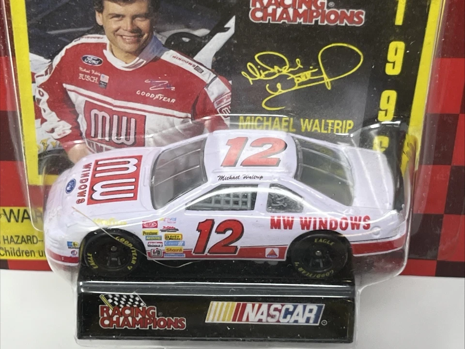 MUY RARO Racing Champions Michael Waltrip 1996 12 MW Windows 1:64 Ford Diecast Foto 3 de 4