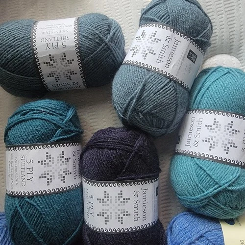 Jamieson's DK And Jamieson & Smith 5ply Shetland Mixed Blue Lot Of 10 Skeins image 6