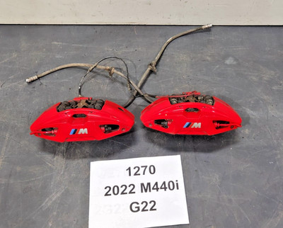   20-24 OEM BMW G20 G22 G42 Front Left Right Brake Calipers M Sport SET Red 35k