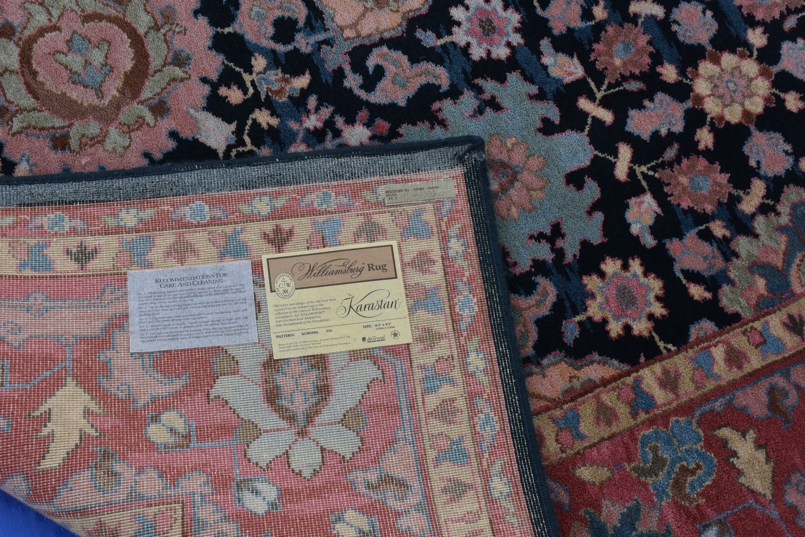 KARASTAN WILLIAMSBUR RUG 559 KURDISH 8.2x8.2 Square Very Nice