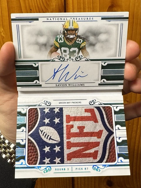 Savion Williams National Treasures Rookie Booklet NFL SHIELD 1/10 Patch Auto