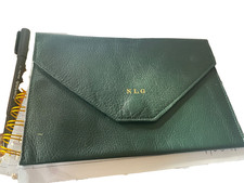 Green Leather Envelope Exposures Monogrammed