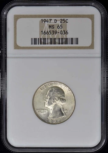 1947-D Washington Quarter 25C NGC MS65