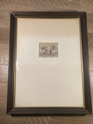 Antique Jacques Callot Etching Balli Di Sfessania Scaramucia Fricasso Framed 