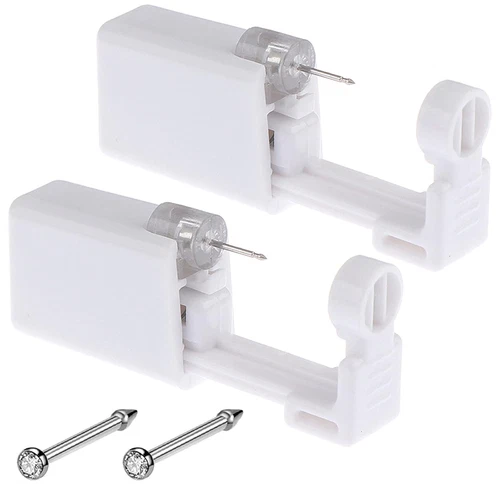 Nose Piercing Gun -  2 Pack Nose Piercing Kit Disposable Self Nose Piercing Gun image 10