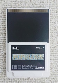 Populous PC Engine HuCARD PC Engine operaticonfirmed cleaned Japan ma