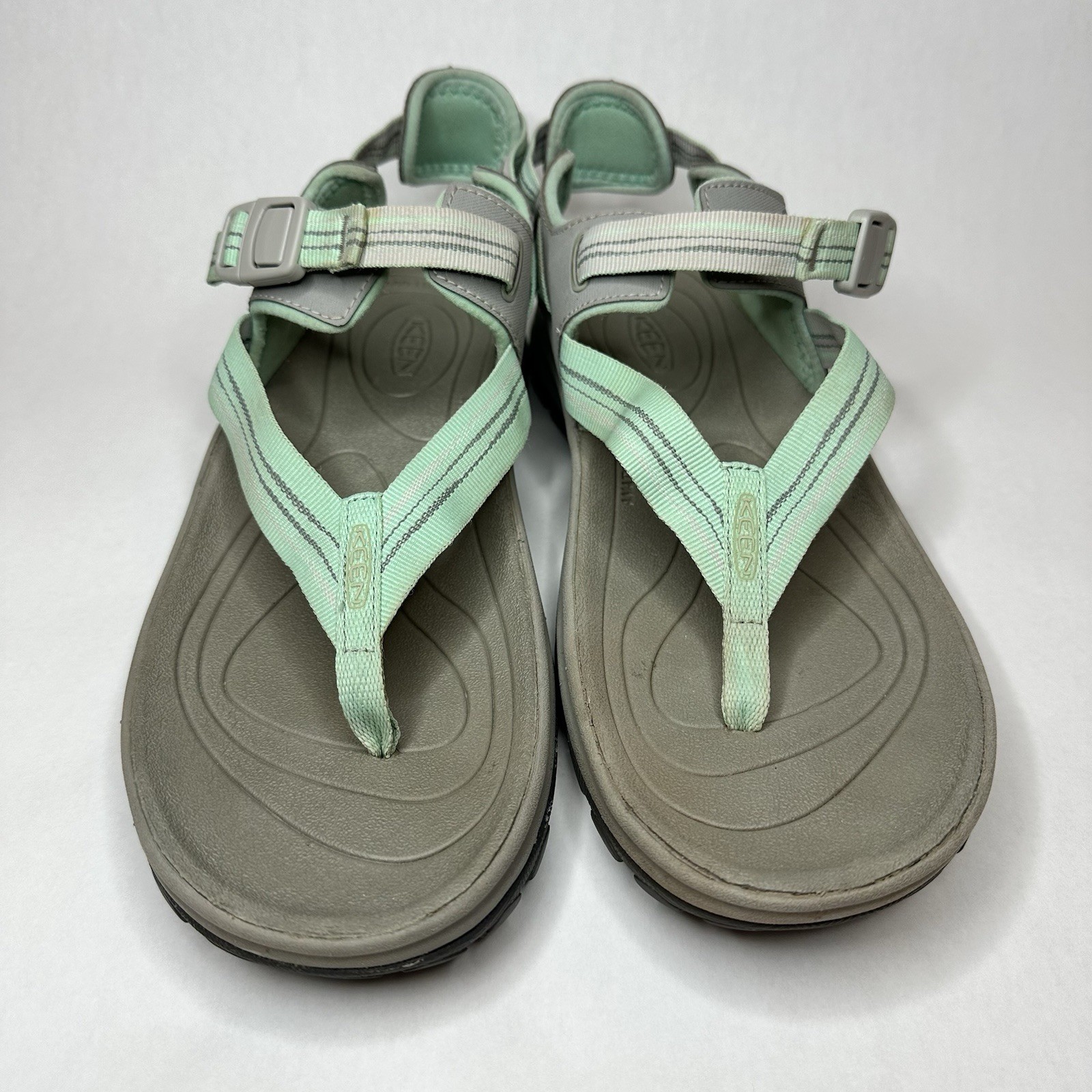 Sandali da trekking Keen Terradora II punta grigio chiaro onda oceanica verde acqua donna 8