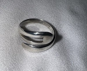 Vintage Taxco Stetling Ring Marked Mexico, D.M.F., 925 w/Eagle Stamp, size 6 