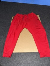 Nike Tech Fleece Jogger Pants Mens XL Red Black Zip Pocket Streetwear PREOWNED