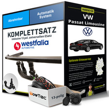 Für VW Passat Limousine B8 3G2 Anhängerkupplung abnehmbar +eSatz 13pol uni 14-24