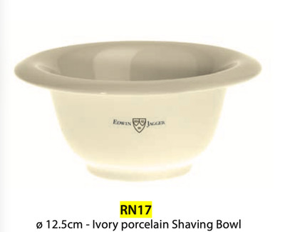 Edwin Jagger Porcelain Shaving Cream Lather Bowl - Ivory Color