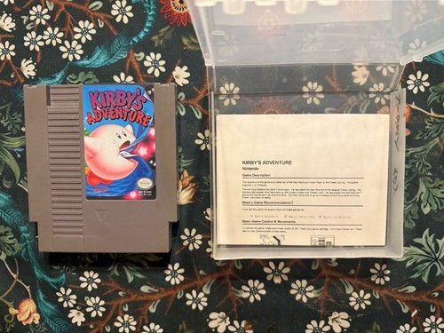 Kirby's Adventure (Nintendo NES, 1993) Cartridge with Plastic Case