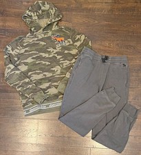 Boys Abercrombie Kids Long Sleeve Hoodie Sweatpants Joggers Outfit Set XL 15 16