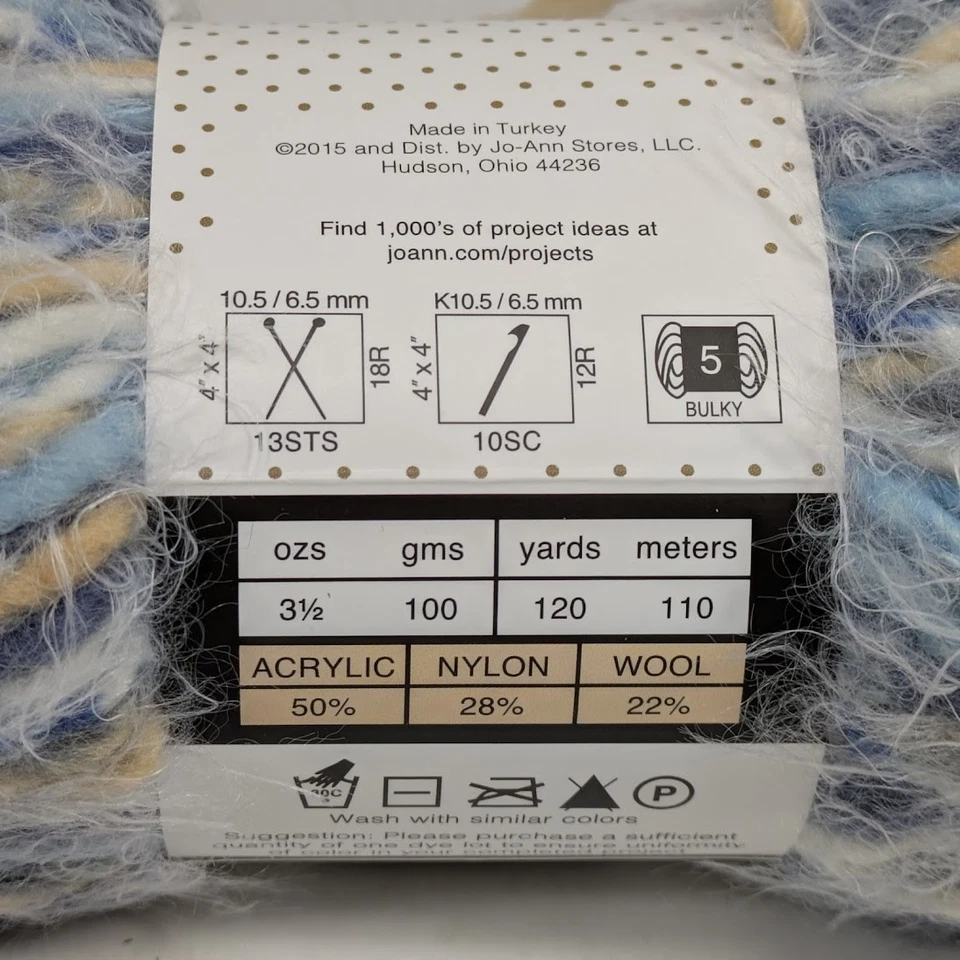 Hilo de pelo de ángel artesanal Buttercream Luxe AZUL TOPO BCAS-04 lote 4228 (1) 5wt 3,5 oz Foto 4 de 4