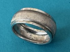 Antique Vintage Signed WS STERLING 925 Sterling Silver Size 5 Ribbed Band Ring