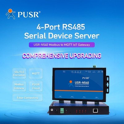 PUSR 4 Port RS485 to Ethernet Serial to IP Converter Modbus MQTT USR-N540