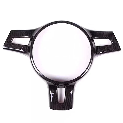 For 911 981 Boxster Cayman Cayenne Real Carbon Fiber Car Steering Wheel Trim - Picture 2 of 6