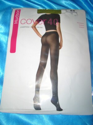 Hudson Cover blickdichte Strumpfhose Gr. 38-40 mistle-green 40 den Tights OVP