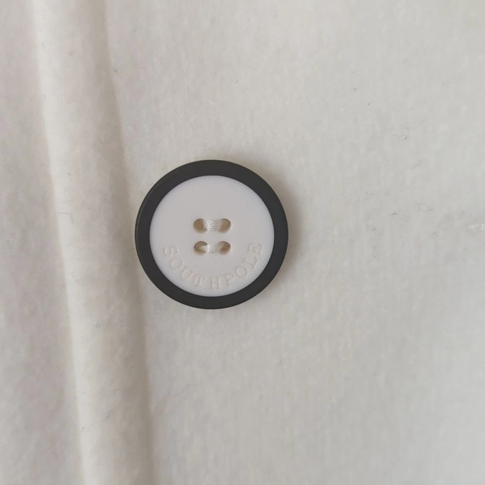 Chaquetón polar blanco hueso polo sur doble pecho talla extra grande Foto 3 de 4