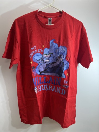 My Favorite Disney Villain is my Husband  Disney T-Shirt Hades Sz Men’s L New - Picture 1 of 4