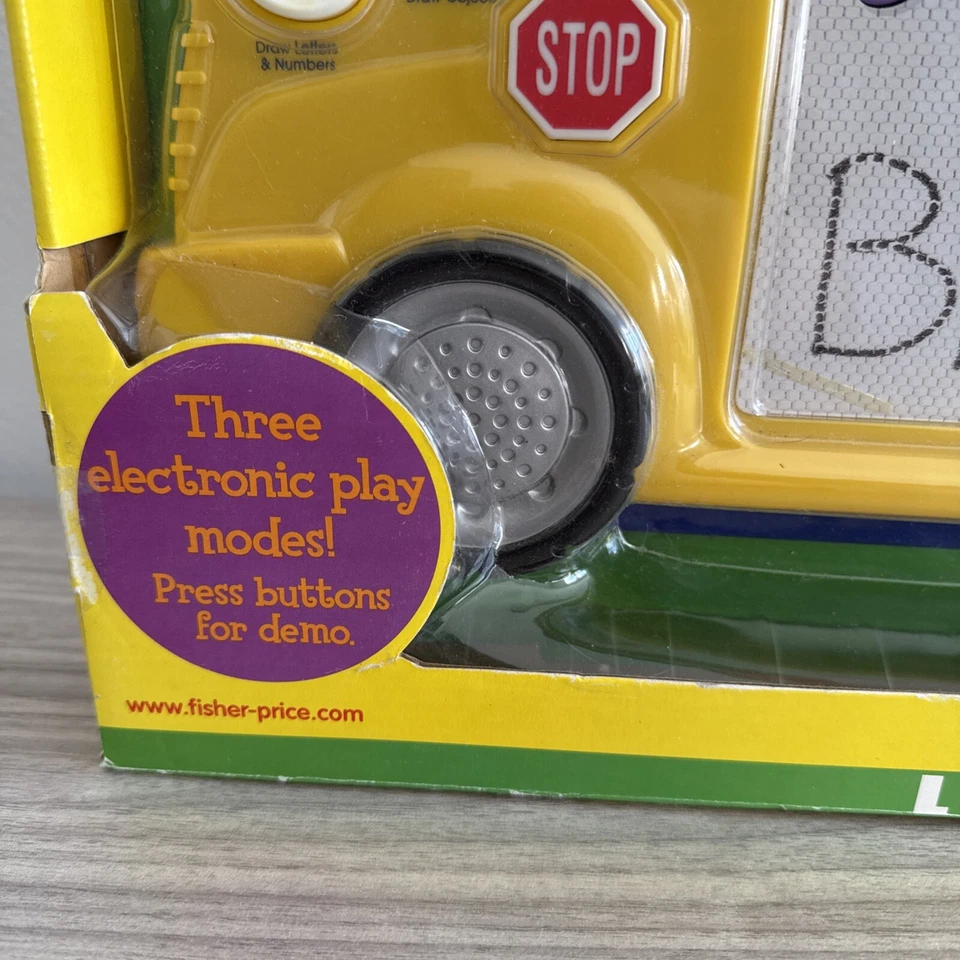 Fisher Price Learning MagnaDoodle Electronic School Bus Drawing Kids Toy NIB - Image 2 of 4
