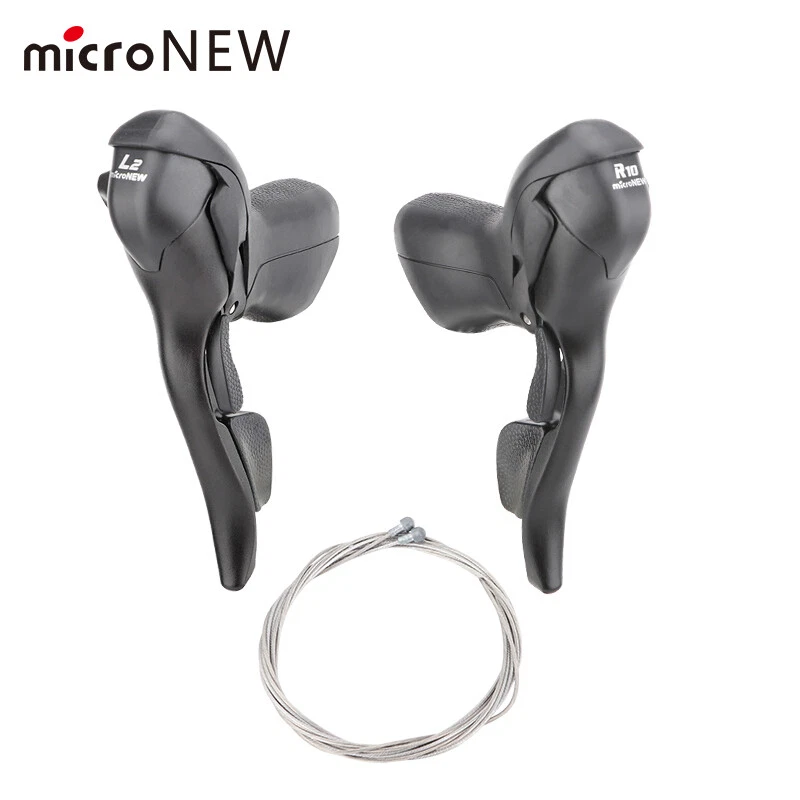 1Pair Microshift Micronew 2 3 7 10 Speed Road Bike Shifter Brake