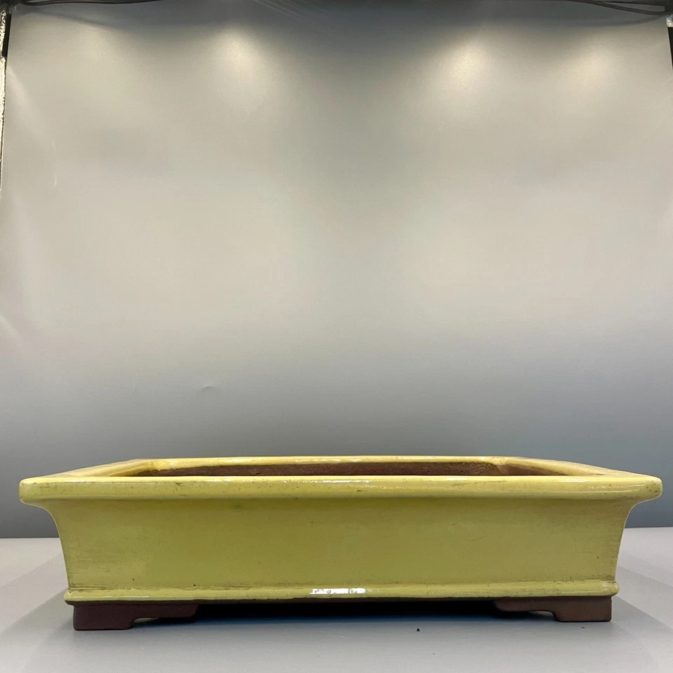 Japanese Bonsái pots "YAMAAKI 山秋" W:12.4in/L:9.3in/H:2.8in From JAPAN #165 - Image 2 of 4