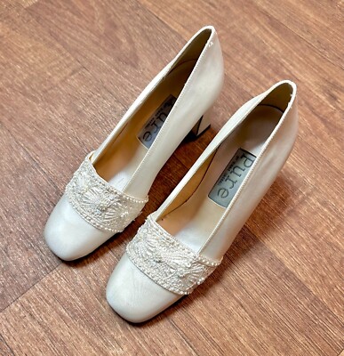 Vintage Shoes 1990s Vintage Cream Diane Hassall Wedding